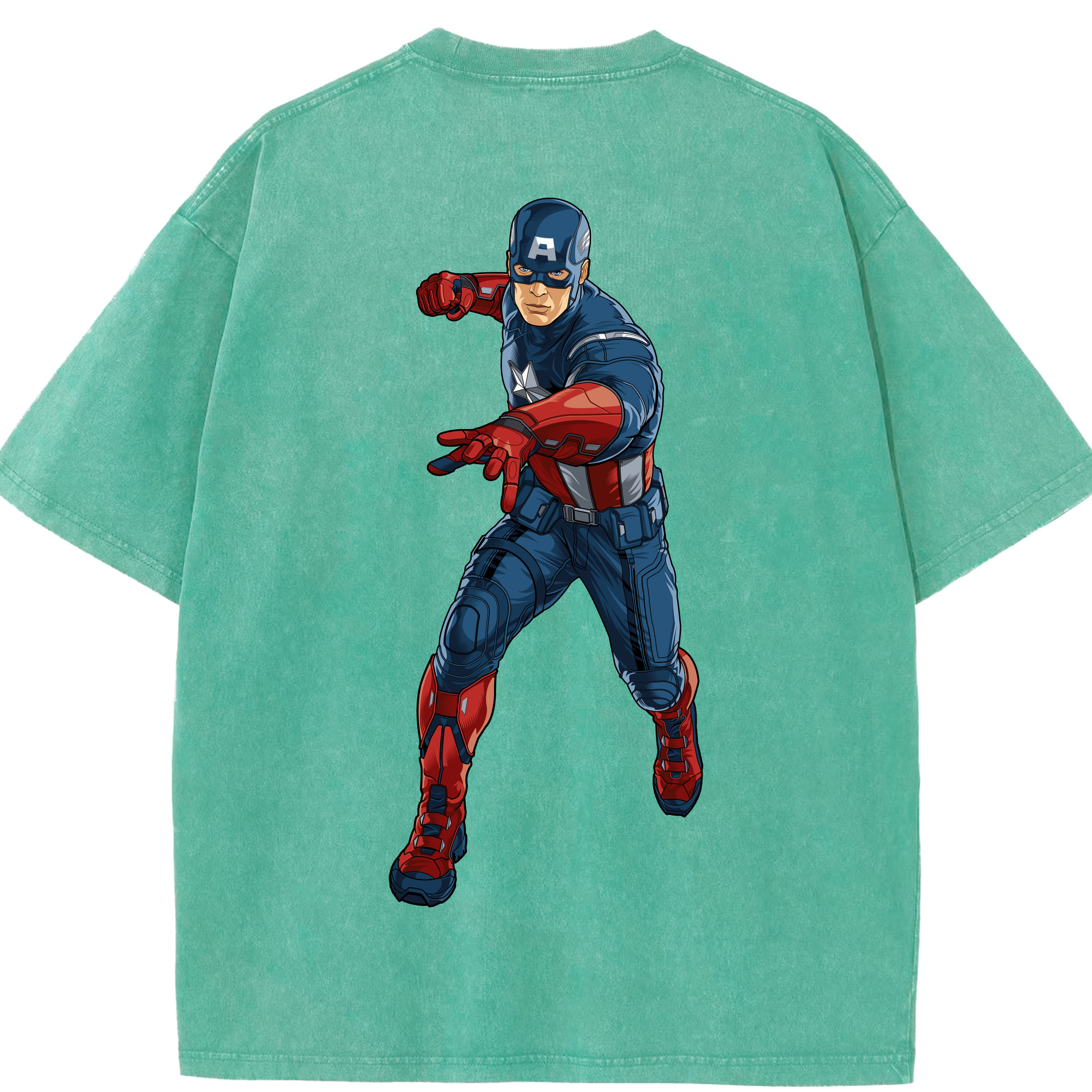 （画像用） アベンジャーズ The Avengers 綿100% ヴィンテージ風 半袖Tシャツ（背面プリント）